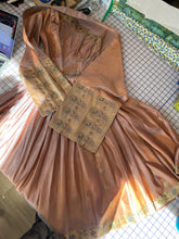 One-Shouldered Mauve/Gold Dress w/ wrap