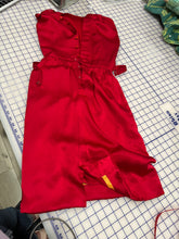 Red Satin Sleeveless "Lanz" Dress
