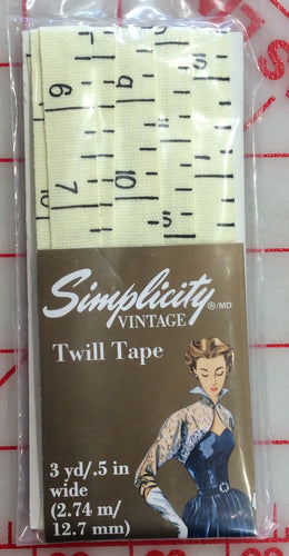 Antique Ruler Twill Black/white