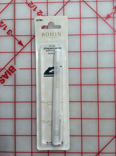 Bohin Heat Erase Fabric Pen White