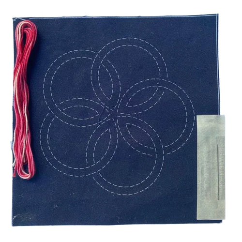 Yazzii Sashiko Citrus Wheel Fuchsia
