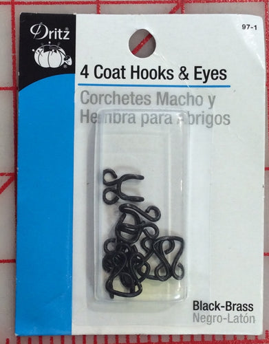 Coat Hook And Eye Black