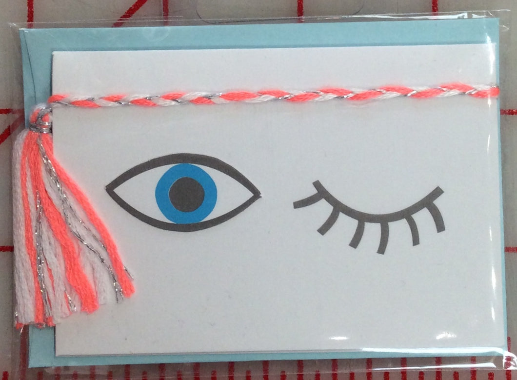 Eyes, Wink, Braid Note Cards