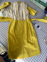 Yellow Skirt, Jacket, and Striped Blouse