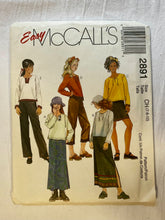 Easy McCall's 2891 Pattern UNCUT Girl's Shirt, Skirt, Pants Size 7, 8, 10