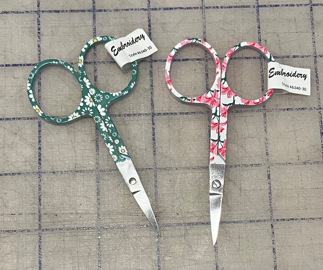 Embroidery Scissors 3 1/2 Flowers
