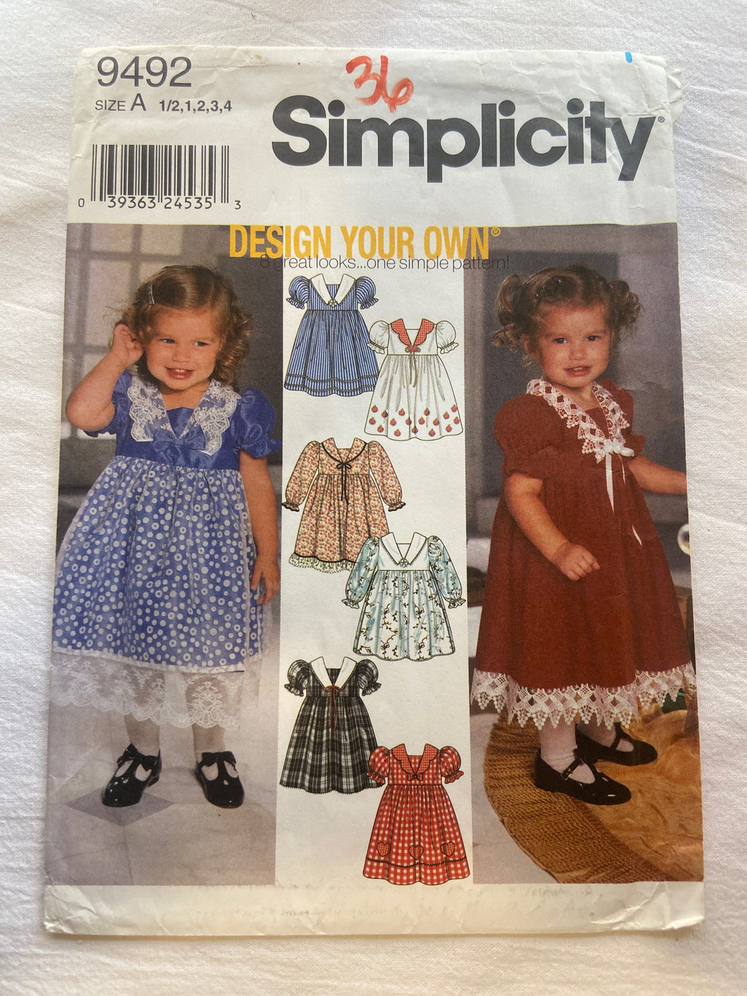 design your own dress Simplicity 9492 Pattern UNCUT Toddlers' Design Your Own Dress – Wee Scotty
