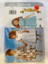 Butterick 4750 Pattern UNCUT Toddlers' Dress & Pinafore Sizes 1, 2, 3