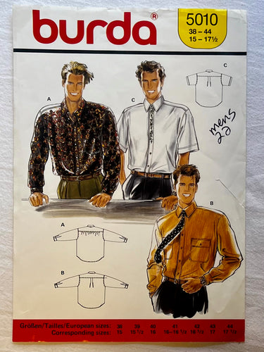 Burda 5010 CUT Men's Wear Size 44