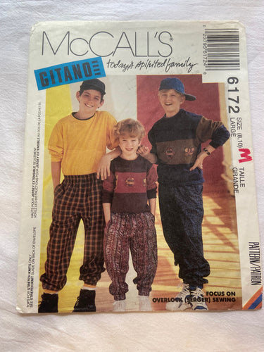 McCall's Gitano 6172 Pattern CUT Children's Boys Tops & Pants 8, 10