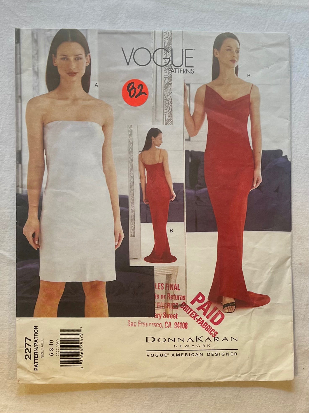 Vogue Donna Karan 2277 UNCUT Misses Dress Sizes 6-10 – Wee Scotty Vogue Donna Karan 2277 UNCUT Misses Dress Sizes 6-10 – Wee Scotty