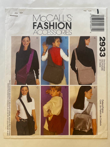 McCall's Fashion Accessories 2933 UNCUT Home/Accessories
