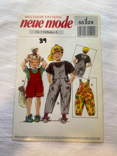 Neue Mode J55229 Pattern UNCUT Baby Overalls Sizes Baby-5