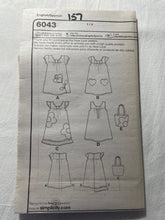 New Look Pattern 6043 CUT Girl's Dress & Tote Bag, Size 8