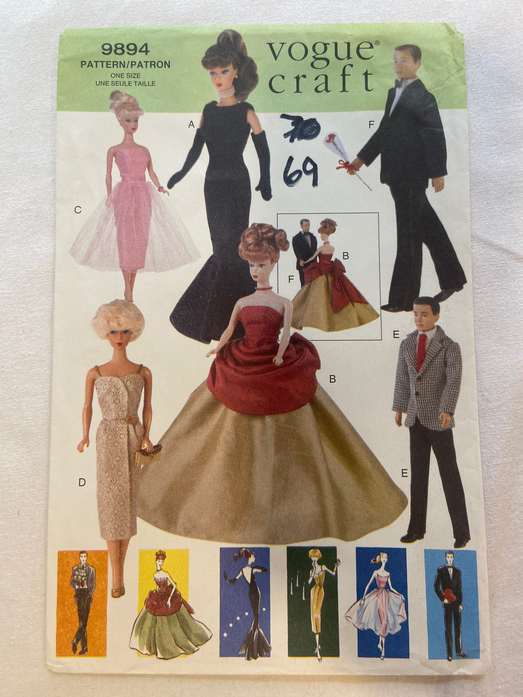 RARE Vogue 9894 Pattern UNCUT Vintage Fashion Doll Clothes One Size – Wee Scotty RARE Vogue 9894 Pattern UNCUT Vintage Fashion Doll Clothes One Size – Wee Scotty