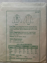 The Sewing Workshop Cowl Top CUT Blouse Size L