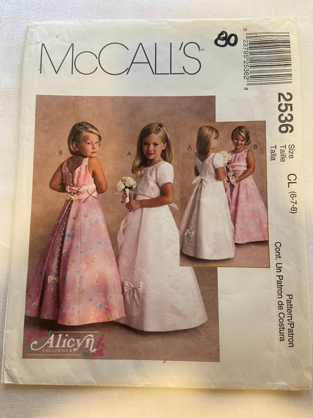 McCall's 2536 Pattern CUT Childrens' & Girls' Formal Dresses Sizes 6, Wee Scotty McCall's 2536 Pattern CUT Childrens' & Girls' Formal Dresses Sizes 6, Wee Scotty
