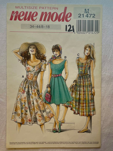 Neue Mode M21472 PARTIALLY CUT Misses Dress Size 8-18