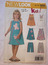 New Look 6695 Pattern PARTIALLY CUT Girls Dress and Pants Size 5-8