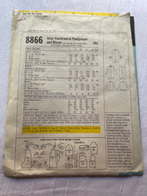 McCall's Pattern 8866 CUT Girls Pant dress/Pant Jumper & Blouse, Size 12