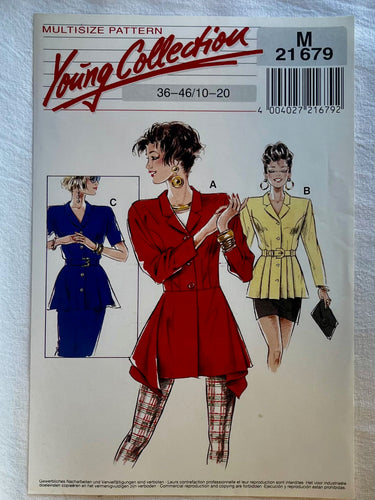 Young Collection M21679 UNCUT Jacket Sizes 10-20