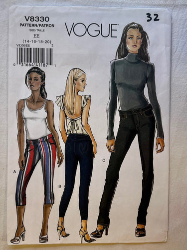 Vogue V8330 PARTIALLY CUT Adult Pants Sizes 14-20