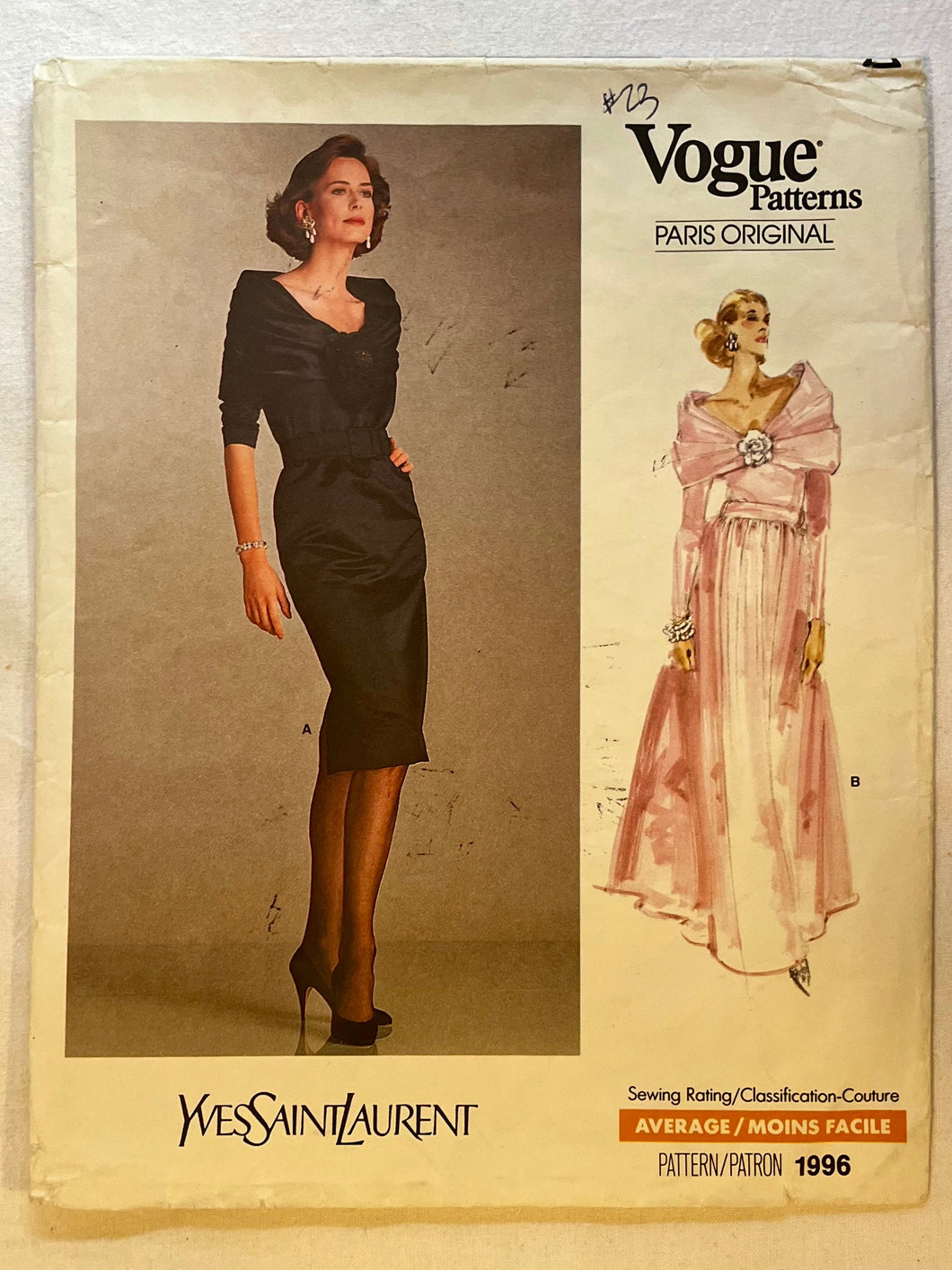 Vogue Yves Saint Laurent 1996 CUT Misses Dress Size 10 Wee Scotty Vogue Yves Saint Laurent 1996 CUT Misses Dress Size 10 Wee Scotty