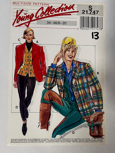 Young Collection S21747 UNCUT Vests Sizes 8-20