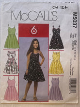 McCall's M5037 Pattern PARTIALLY CUT Girls Dress Size 7, 8, 10, 12, 14