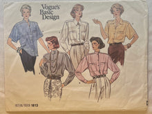 Vogue Basic Design 1813 PARTIALLY CUT Blouse Sizes 8-12