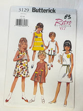 Butterick 3129 Sewing Pattern UNCUT Childrens' Girls' Dress Sizes 12, 13, 14