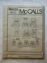 McCall's 6 M6020 Pattern UNCUT Girl's Dress Size 3,4,5,6