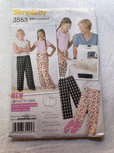 Simplicity Pattern 3553 UNCUT Unisex Pants, Sizes 7, 8, 10, 12, 14