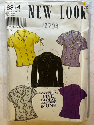 New Look 6844 UNCUT Blouse Sizes 8-18