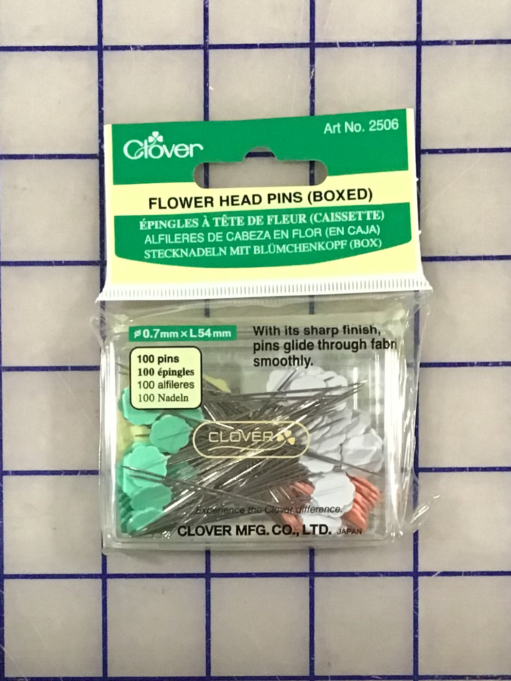 Flower Head Pins Boxed 100 Ct