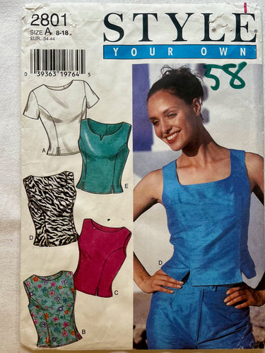 Style 2801 UNCUT Blouse Sizes 8-18