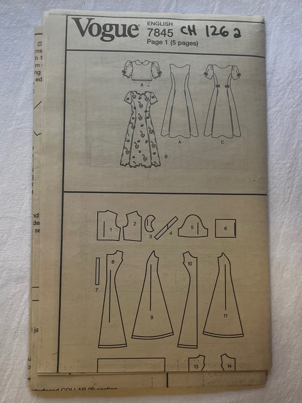 Vogue Girl V7845 Pattern PARTIALLY CUT Girls Dress and Coat Sizes, 7, Wee Scotty Vogue Girl V7845 Pattern PARTIALLY CUT Girls Dress and Coat Sizes, 7, Wee Scotty