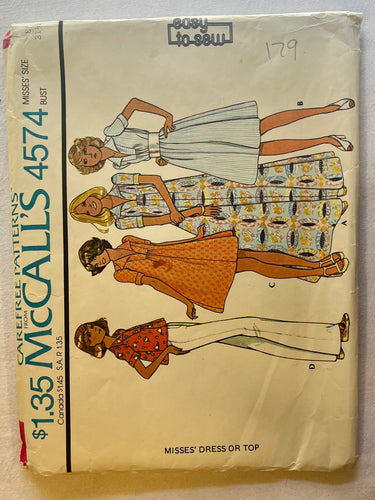 McCall's 4574 CUT Misses Dress Size 8