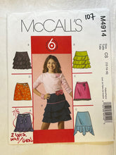 McCall's M4914 Sewing Pattern Girls' Skirts Sizes 12, 14, 16