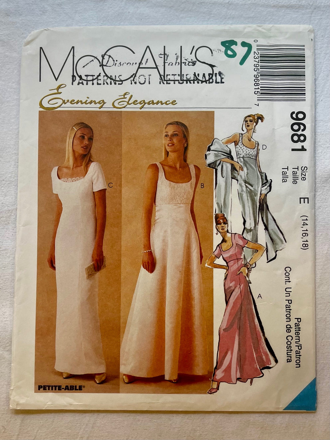 mccalls patterns evening dresses McCall's 9672 Evening Dress