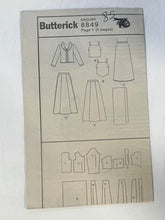 Butterick 6849 Sewing Pattern PARTIALLY CUT Girls' Cardigan, Top Skirt, & Stole Sizes 12, 14, 16