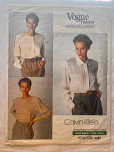 Vogue Calvin Klein 2397 PARTIALLY CUT Blouse Sizes 6-10
