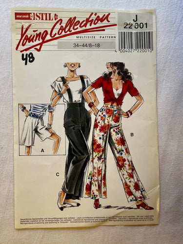 Neue Mode Young Collection J22001 UNCUT Adult Pants and Shorts Sizes 8-18