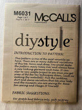 McCall's DIYStyle M6031 PARTIALLY CUT Misses Dress Sizes 4-12