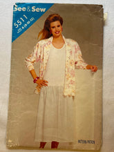 See and Sew 5511 PARTIALLY CUT Misses Dress and Jacket Sizes 8-12