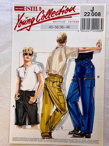 Young Collection J22008 UNCUT Adult Casual/Athletic Wear Sizes Sizes 36-46