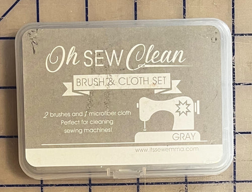 Oh Sew Clean Brush And Cloth Grey