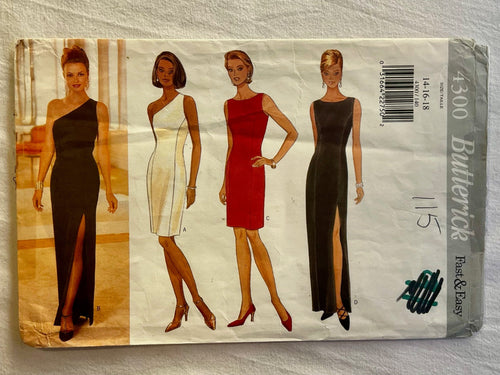 Butterick 4300 PARTIALLY CUT Misses Dress Sizes 14-18