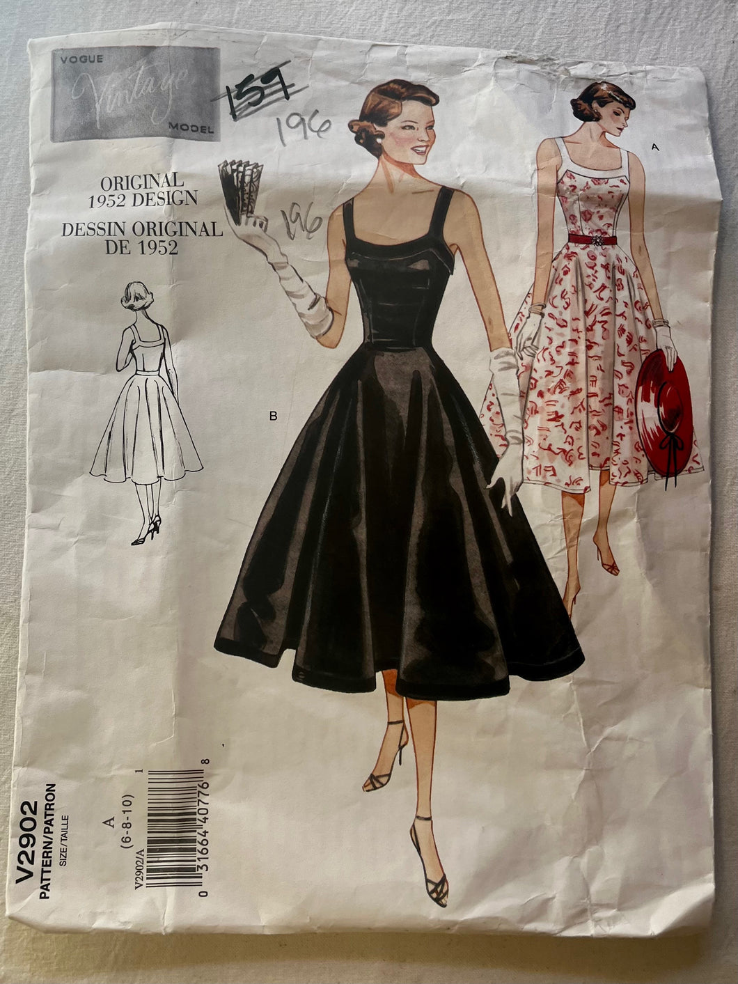 Vogue Vintage V2902 PARTIALLY CUT Misses Dress Sizes 6-10 Wee Scotty Vogue Vintage V2902 PARTIALLY CUT Misses Dress Sizes 6-10 Wee Scotty