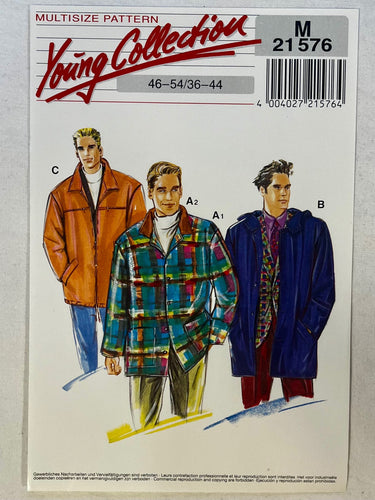 Young Collection M21576 UNCUT Men's Wear Sizes 36-44